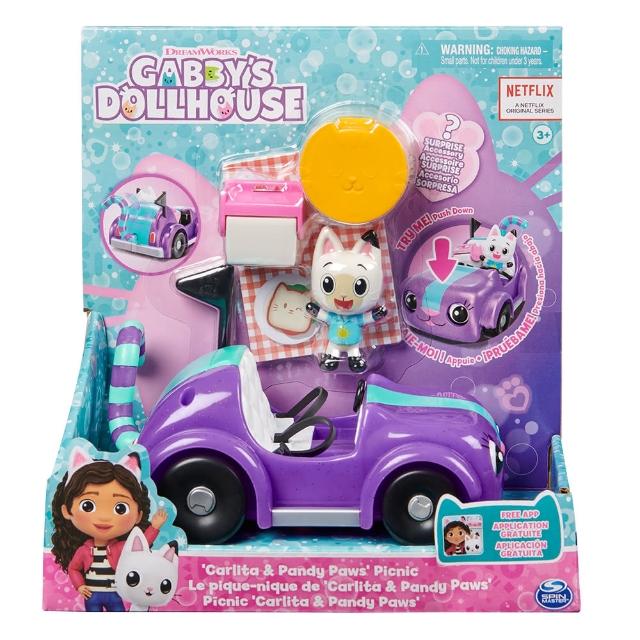 【Gabby’s Doll House】蓋比的娃娃屋 風速喵車與貓熊喵的野餐派對(蓋比玩具車)