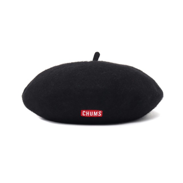【CHUMS】CHUMS Outdoor 男女 CHUMS Logo Beret貝雷保暖帽  黑色(CH051337K001)