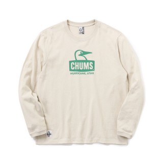 【CHUMS】CHUMS Outdoor 女 Booby Face Brushed L/S T-Shirt長袖T恤 米灰色(CH112303G057)