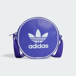 【adidas 愛迪達】側背包 斜背包 小包 運動包 三葉草 AC ROUND BAG 紫 IR5446