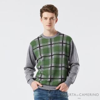 【ROBERTA 諾貝達】男裝 綠色純羊毛衣-高質感(德國素材)