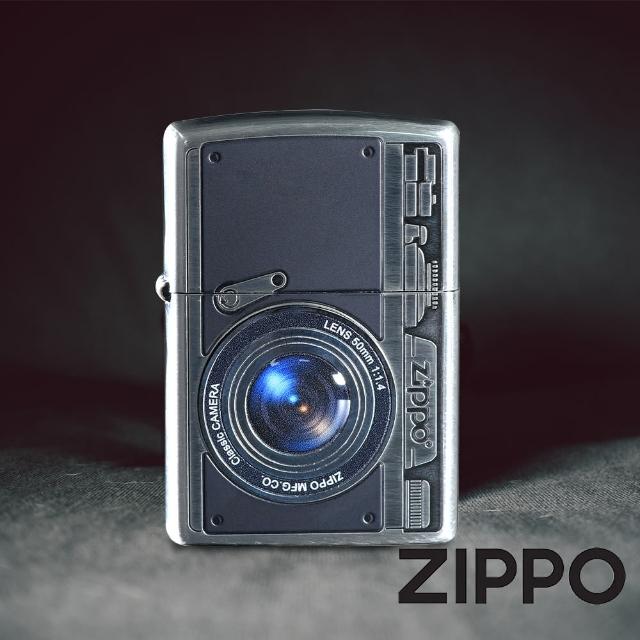 【Zippo官方直營】相機設計-仿古銀-防風打火機(美國防風打火機)