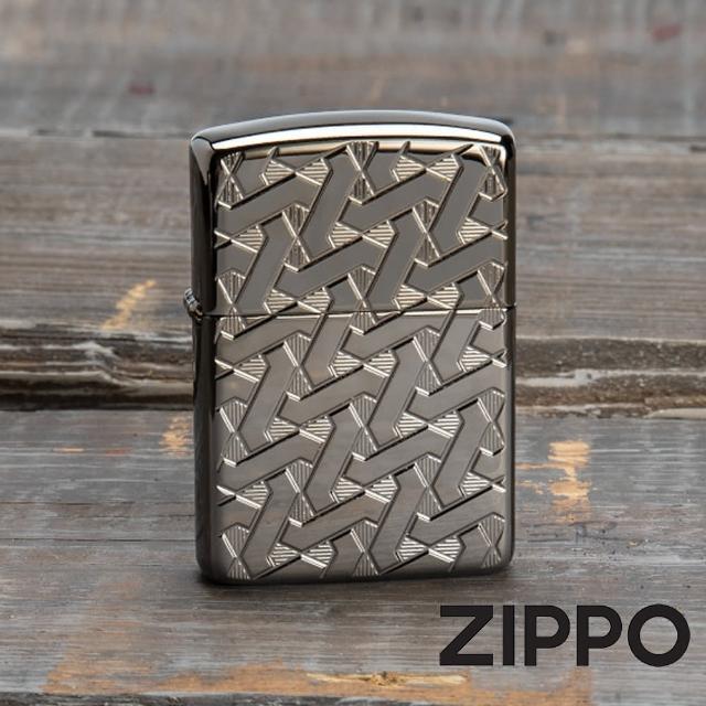【Zippo官方直營】幾何編織設計-加厚版-防風打火機(美國防風打火機)