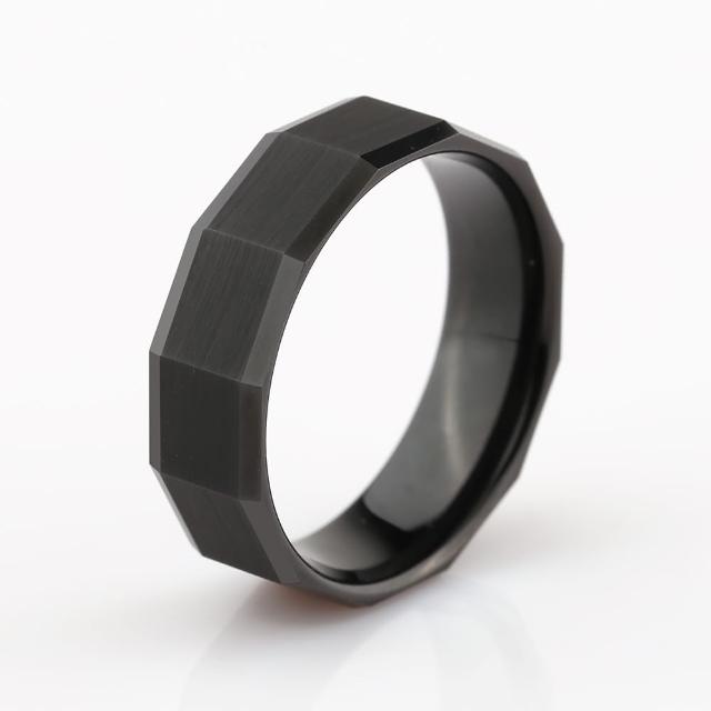 【AchiCat】鎢鋼戒指．多角造型-特寬．中性