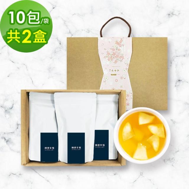 【順便幸福】花漾果香綠茶禮盒組3袋/盒-共2盒(茶包 水果 綠茶 可冷泡)