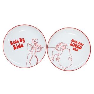 【sunart】迪士尼 小姐與流氓 陶瓷餐盤兩件組 Lady&Tramp(餐具雜貨)