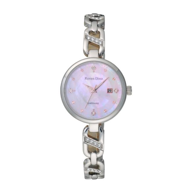 【Roven Dino 羅梵迪諾】美麗佳人時尚腕錶-銀X粉(RD6103S-338P)