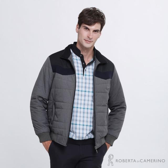 【ROBERTA 諾貝達】帥氣型男 內裡鋪棉夾克外套(灰色)