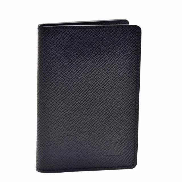 【Louis Vuitton 路易威登】M30537 Pocket Organizer經典Taiga牛皮摺疊萬用卡夾(黑色)