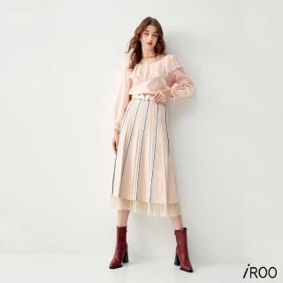 【iROO】立體條飾針織長裙