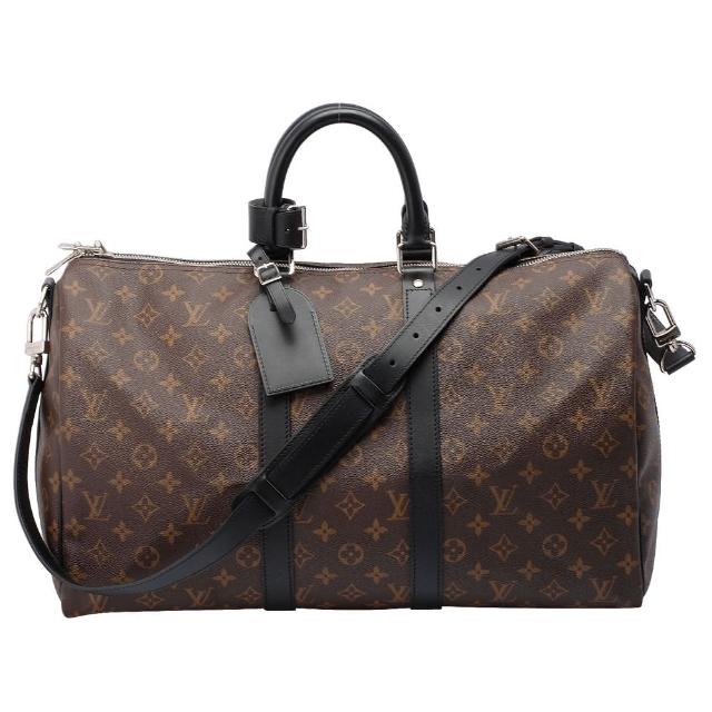 【Louis Vuitton 路易威登】M56711 Monogram Keepall 45手提/肩背行李旅行袋(黑)