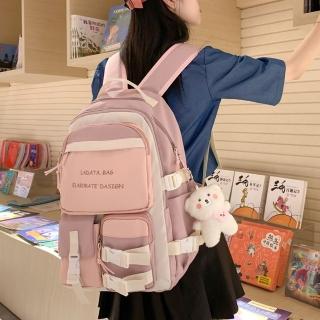 【SUNSHINEBAG 日晴】日系甜美 多口袋背包(護脊 書包 後背包 小學生 兒童 學生書包)