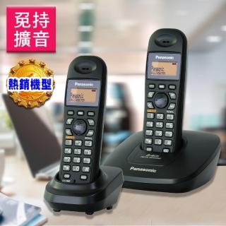 【Panasonic 國際牌】2.4GHz數位式無線電話KX-TG3612(國際雙手機無線電話-黑色)