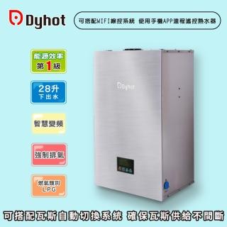【Dyhot 東湧】即熱式燃氣熱水器 一級能效 強排 FEGQ28DP(LPG/FE式 下出水 基本安裝)
