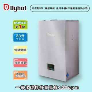 【Dyhot 東湧】即熱式燃氣熱水器 一級能效 強排 FEGQ28DN(NG1/FE式 下出水 基本安裝)