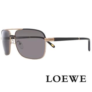 【LOEWE 羅威】西班牙皇室 木紋金屬款太陽眼鏡(消光黑/金 SLW434V-8FTP)