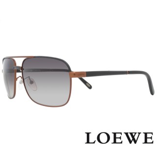 【LOEWE 羅威】西班牙皇室 大理石紋金屬款太陽眼鏡(消光咖啡/黑 SLW434-0R73)