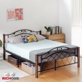 【RICHOME】西莉婭5呎雙人床(鐵床 床架 雙人床)