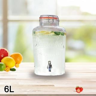 【好拾物】玻璃桶 果汁飲料桶 水桶 派對用(6L)