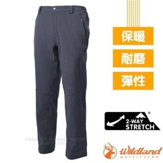 【Wildland 荒野】男 雙向彈性排汗高透氣保暖機能長褲(62308 中灰 V)