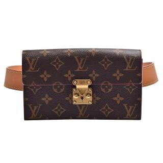【Louis Vuitton 路易威登】M68549 經典Monogram帆布手拿/腰包(咖啡)