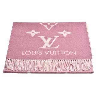 【Louis Vuitton 路易威登】M77375 REYKJAVIK GRADIENT雙面彩色織花純棉披巾/圍巾(淺粉紅色)