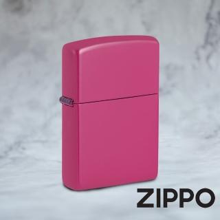 【Zippo官方直營】光譜粉色亮漆-素面-防風打火機(美國防風打火機)