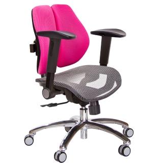 【GXG 吉加吉】低雙背網座 鋁腳/摺疊滑面扶手 電腦椅(TW-2803 LU1J)