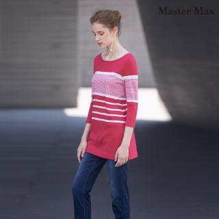 【Master Max】基本款寬領百搭針織長版上衣(8724011)