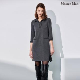【Master Max】質感低調小香款七分袖洋裝(8321005)
