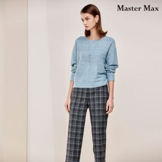 【Master Max】羊毛格紋九分直筒褲(8323035)