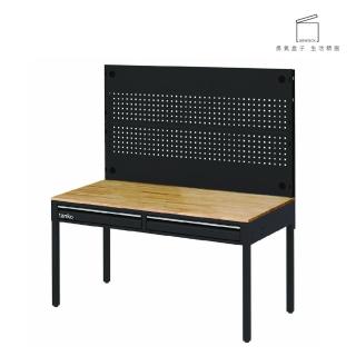 【TANKO 天鋼】WET-5102W3 雙抽屜多功能桌 黑 150x77.5 cm(工業風桌子 原木桌 書桌 耐用桌 辦公桌)
