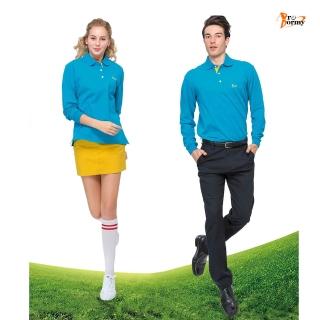 【Pro Dormy】普多力 台灣製 男款 中性版 女款 長袖上衣 休閒POLO衫 高爾夫球衫(男女同款)