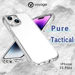 【VOYAGE】iPhone 15 Plus 6.7 超軍規防摔保護殼-Pure Tactical 白(環保塑料 兩年抗黃保證)