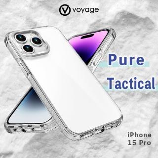 【VOYAGE】iPhone 15 Pro 6.1 超軍規防摔保護殼-Pure Tactical 白(環保塑料 兩年抗黃保證)