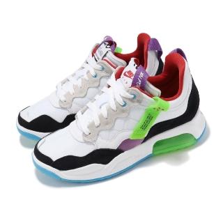 【NIKE 耐吉】休閒鞋 Jordan MA2 GS 大童 女鞋 白 紅 多色 氣墊 拼接 運動鞋(CW6594-100)