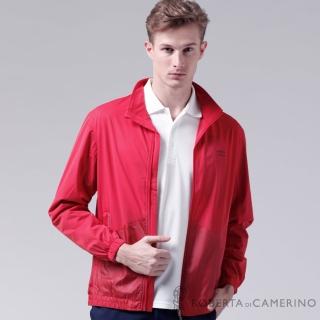 【ROBERTA 諾貝達】男裝 質地輕薄 舒適透氣風衣夾克(紅)