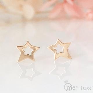 【me.luxe】K10黃K不規則星星耳環(日本輕珠寶網路銷售NO.1)