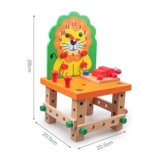 福利品小獅子DIY益智組裝工具台(可任意組合成多種造型)