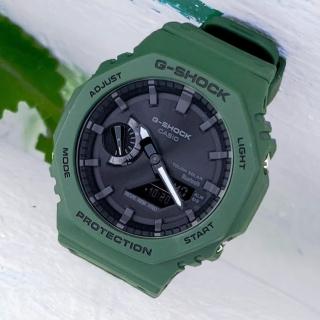 【CASIO 卡西歐】G-SHOCK 八角形碳纖維核心防護 太陽能手錶(GA-B2100-3A)