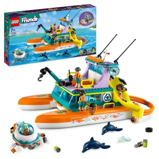 【LEGO 樂高】Friends 41734 海上救援船(家家酒 女孩玩具推薦)