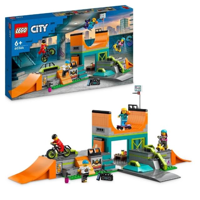 【LEGO 樂高】城市系列 60364 街頭滑板公園(男孩玩具 兒童積木 DIY積木 女孩玩具)