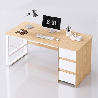 【生活藏室】U型腳三抽書桌/工作桌100cm寬(辦公桌 書桌 工作桌 電腦桌 抽屜桌 書桌收納 收納桌 寫字桌)