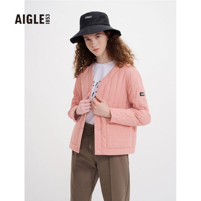 【AIGLE】女 防潑保暖外套AG-2A216A026 深粉紅(女外套 防潑水外套 保暖外套)