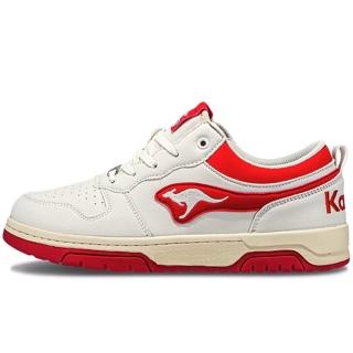 【KangaROOS】美國袋鼠鞋 男 GLIDE 低筒復古籃球鞋 白紅(KM32072)
