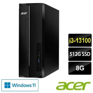 【Acer 宏碁】24型電競螢幕組★i3四核電腦(Aspire XC-1780/i3-13100/8G/512G SSD/W11)