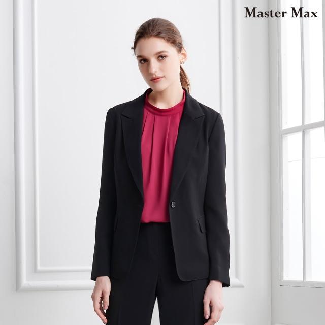 【Master Max】領後釦抓褶七分袖雪紡上衣(8327007)