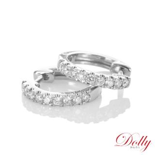 【DOLLY】0.20克拉 18K金輕珠寶鑽石耳環(003)