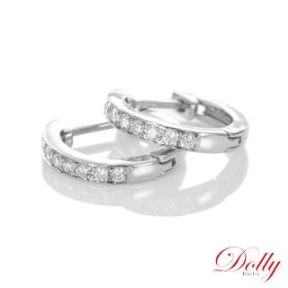 【DOLLY】0.20克拉 18K金輕珠寶鑽石耳環(005)