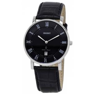 【ORIENT 東方錶】經典石英黑色皮革錶帶手錶FGW0100GB0